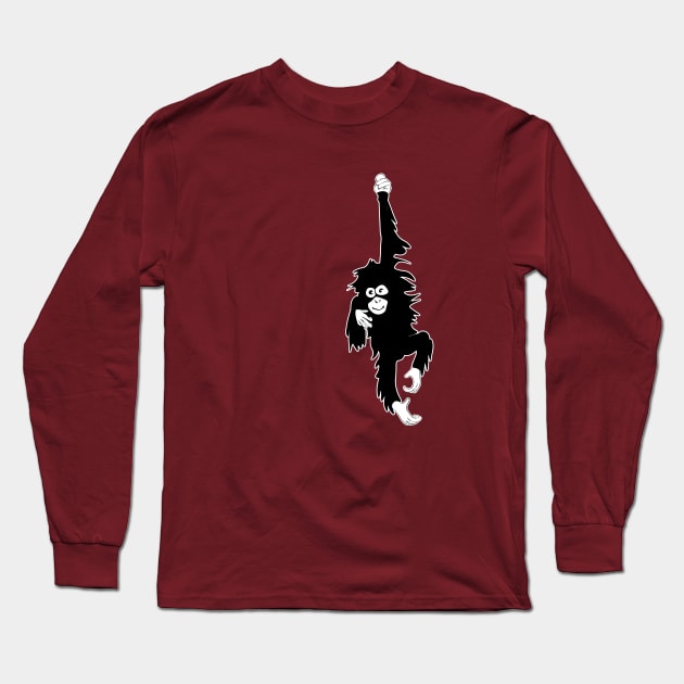 Hanging Monkey Long Sleeve T-Shirt by ADMDesigning